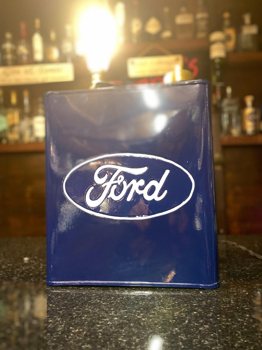 Up-cycled repro Ford petrol can- Vintage Table Lamp