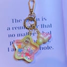 Handmade Shaker Keychain - 'Dreamy Star' with Detachable Cloud Pendant