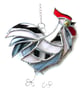 Cockerel Suncatcher Stained Glass chicken White Black Chicken - Image 6