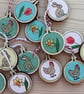 Hare Mini Embroidery Hoop Hanging Decoration  - Image 7