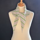 Triangle Scarf - Luscious Lime & Oatmeal