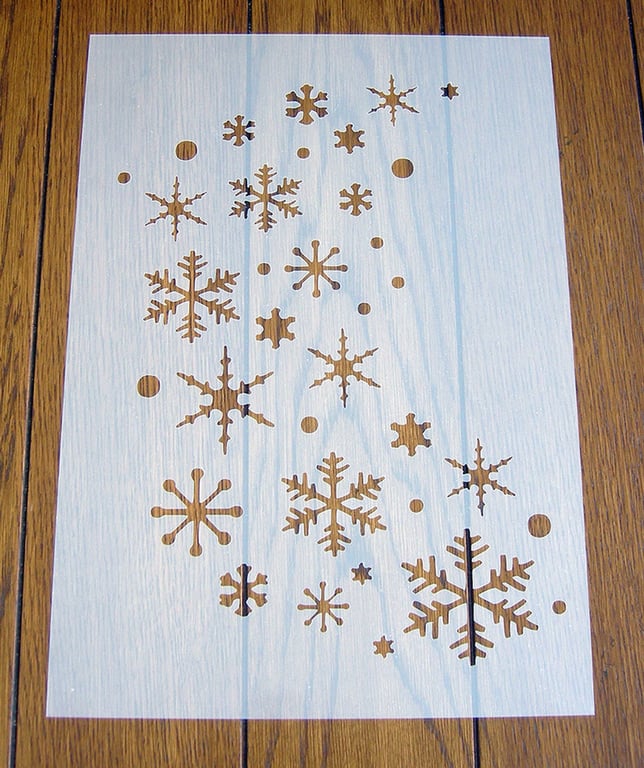 Snowstorm Stencil Reusable PP Sheet for Arts & Crafts, DIY