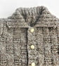 Hand Knitted Basket Weave Patterned Children's Cardigan with Collar - Image 6