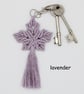 macrame maple leaf keyring - Image 2