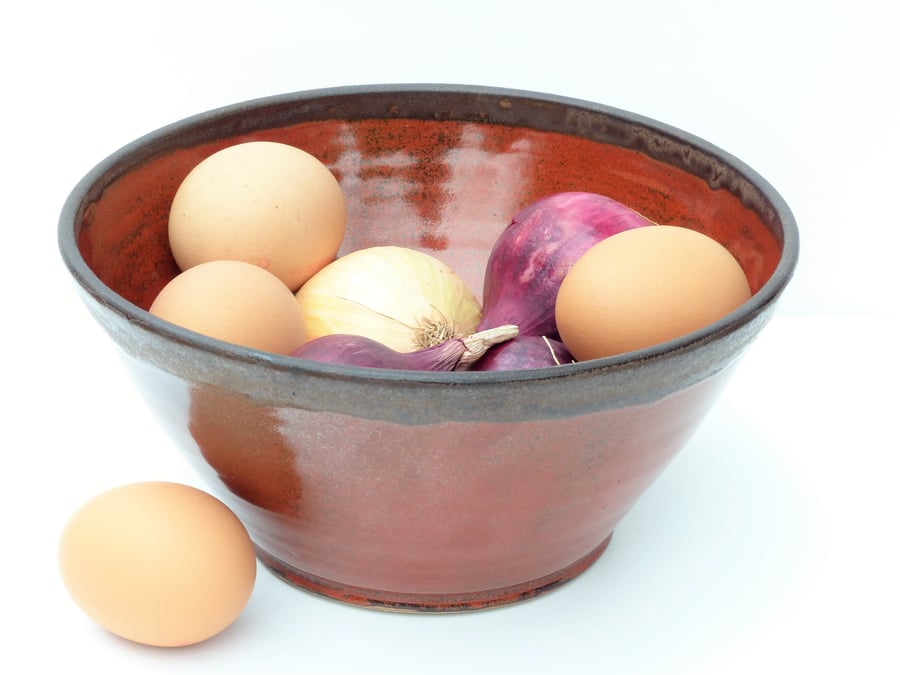 Salad, Serving, Mixing Bowl. Stoneware, Wheelthrown, Handmade, Pottery, Ceramics