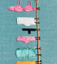 A funny embroidery wall hanging hoop, sailing themed selfie on a boat design fun - Image 2