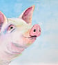 Happy Pig. Farm Animal painting. Original Watercolour - Image 1