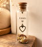 Personalised 8th Bronze Anniversary Heart Message Bottle Keepsake - Image 5
