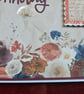 Floral Happy Birthday Card – Handmade Burgundy & Red Flower Birthday Card - Image 2