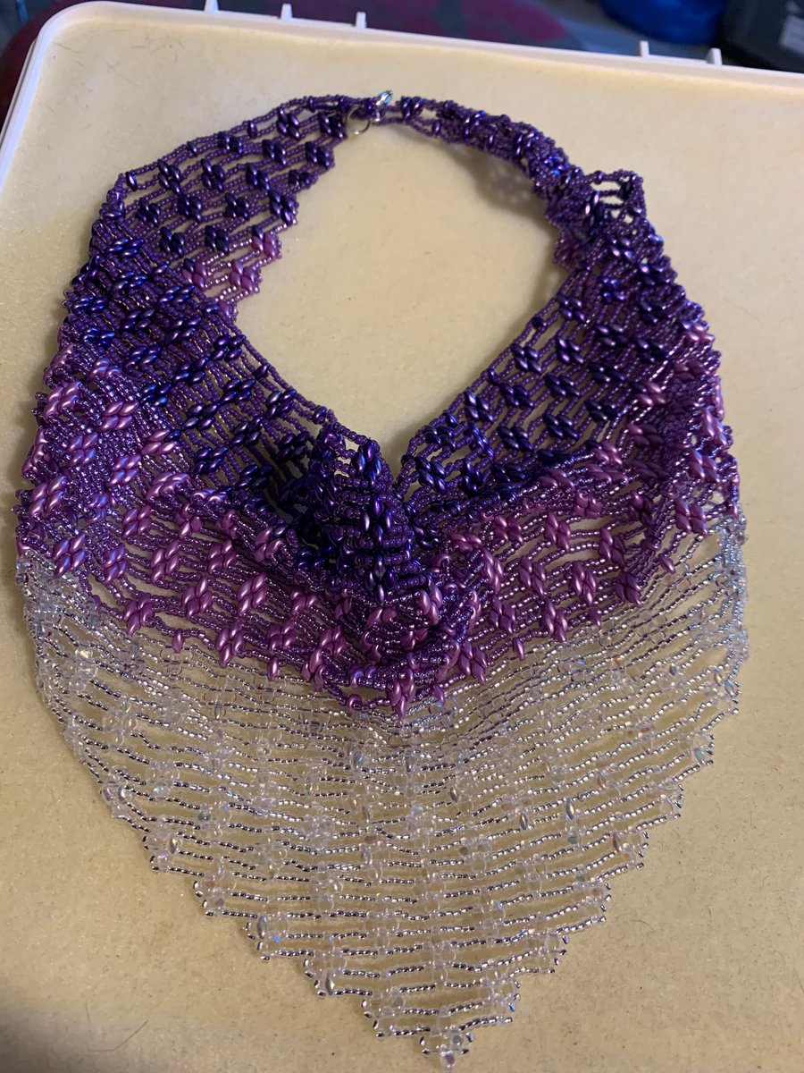 Purple Scarf Necklace 
