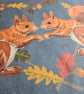 Red Squirrel in acorn heart tea towel design, organic cotton, hanging loop - Image 5