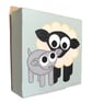 Sheep and Lamb Small Nursery Art - original acrylic painting of farmyard animals - Image 2