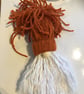 'Raddix' Hanging Gnome with Red Hat - Upcycled Macramé & Wool Decoration - Image 6