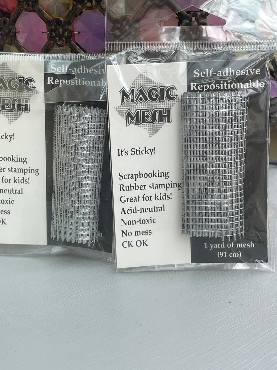 Magic Mesh self adhesive repositionable silver mesh