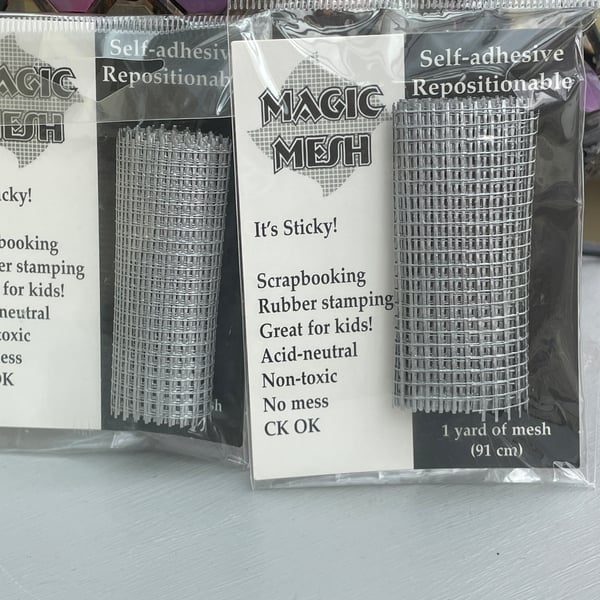 Magic Mesh self adhesive repositionable silver mesh