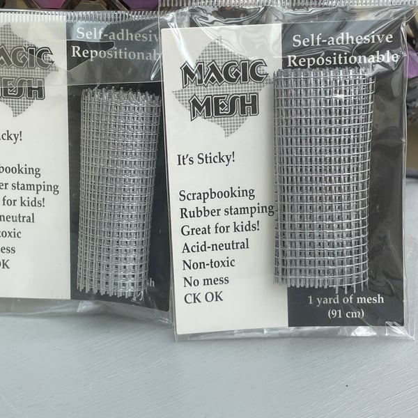 Magic Mesh self adhesive repositionable silver mesh