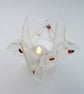 Christmas candle holder, festive tea light, Xmas decor, gift for mum, glass.  - Image 3