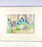 Woodland mouse and bluebells - Image 1