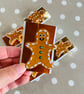 Handmade Ceramic Gingerbread Man Brooch, Unique Christmas Badge - Image 8