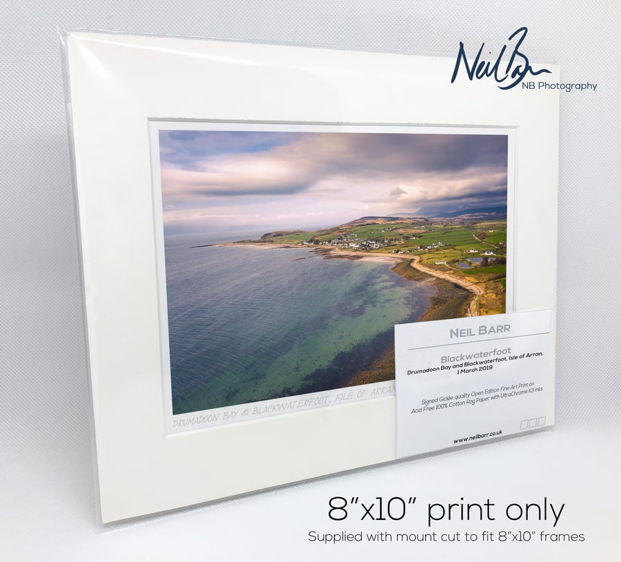 Drumadoon Bay & Blackwaterfoot, Isle of Arran - A5 (10" x 8") Unframed Print
