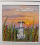 Framed textile dog picture.. keep your face always to the sunshine! - Image 2