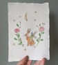 Fairy With Hare Watercolour Painting