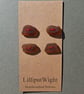 Set of four brown sea glass buttons - Image 4