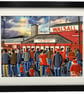 Walsall, Framed & Unframed Fine Art Print Football FC, Fellows Park Stadium Gift - Image 1