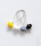 Lampwork Stitch Markers - Non-binary Pride - Image 2