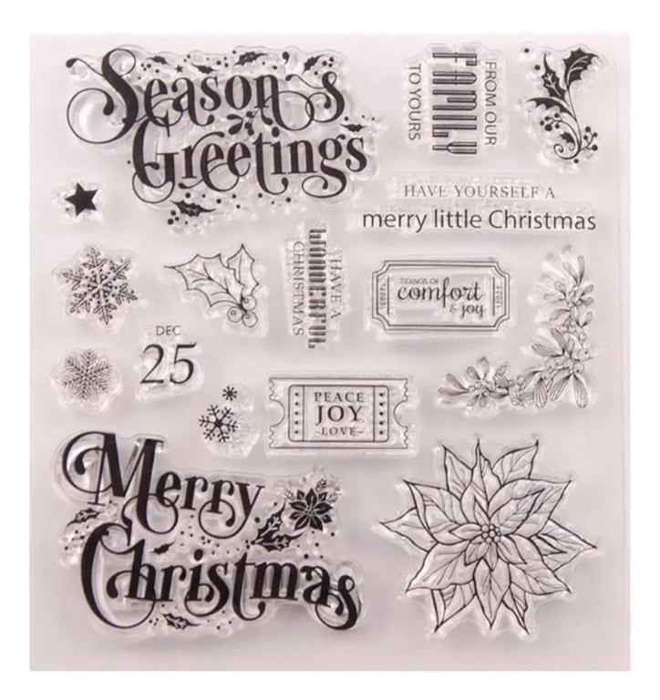NEW Merry Little Christmas Stamp Set - 16 stamps