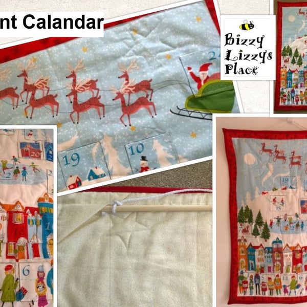 Santa Sleigh White Christmas Advent Calendar SALE