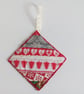 Christmas decorations, Handmade,  patchwork, tree decorations - Image 5