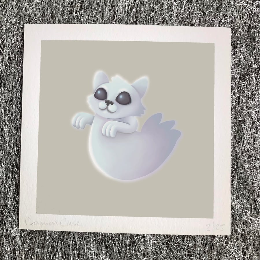 Ghost Cat Art Print 