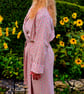 Handmade Liberty of London Lantana Dressing Gown – Cosy Winter Robe, Pink Floral - Image 4
