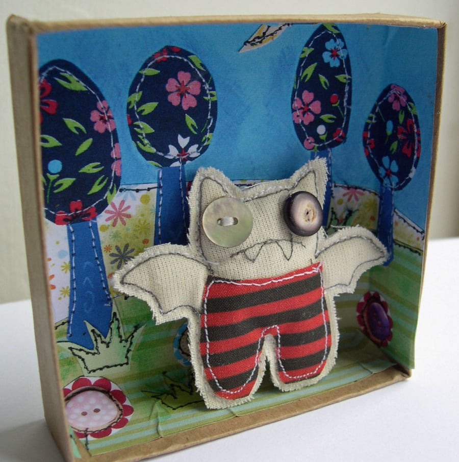 Art Monster Bat Brooch In A Box