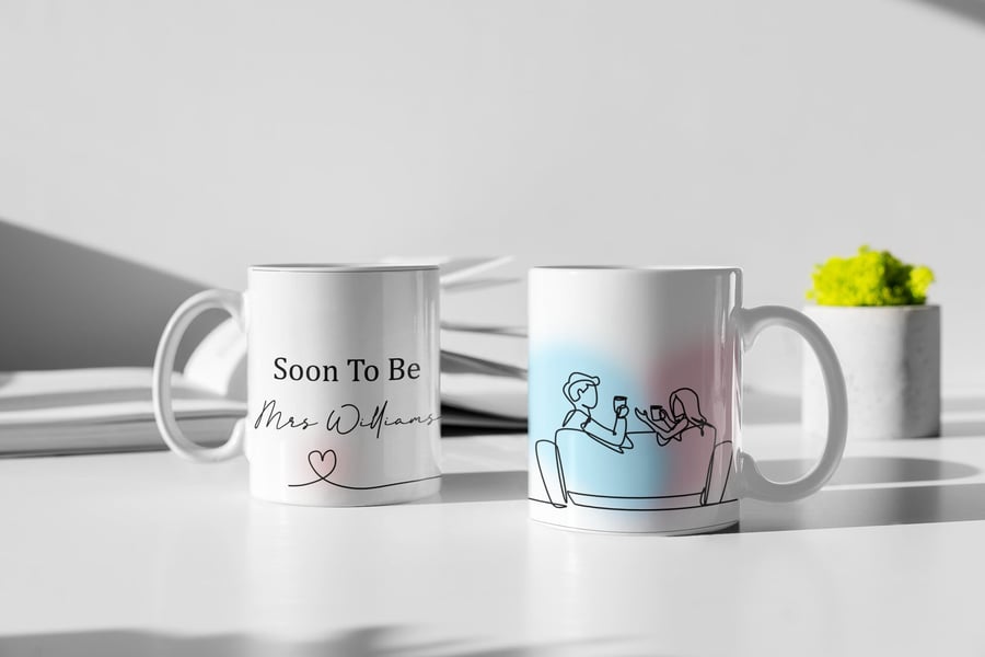 5 Designs Wife and Husband Soon To Be Personalised Engaged Mugs To Be Mugs