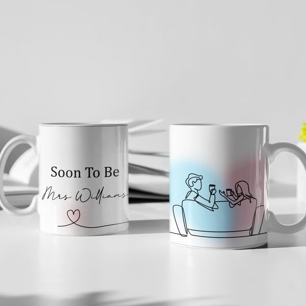 5 Designs Wife and Husband Soon To Be Personalised Engaged Mugs To Be Mugs