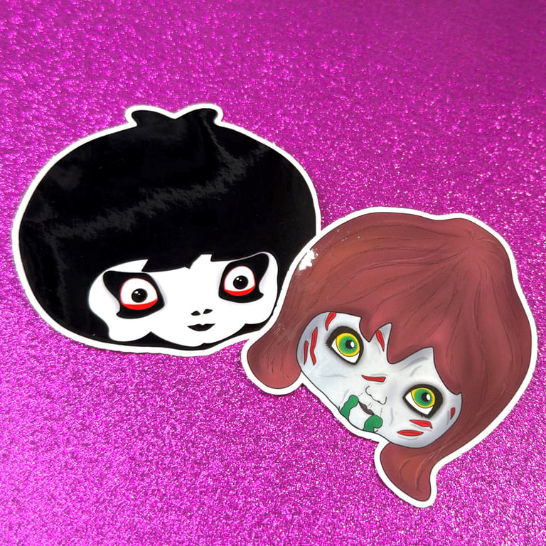 'I'm Possessed By You' Set of 2 Illustrated Stickers