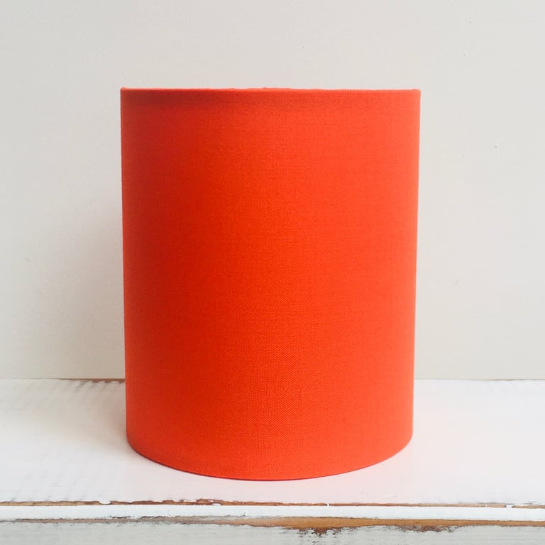 Handmade fabric fairy light Little Lantern - bright orange colour pop!