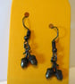 Antique brass acorn earrings