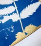 BOTANICAL CYANOTYPE PRINT CARD WITH GOLD LEAF - Image 2