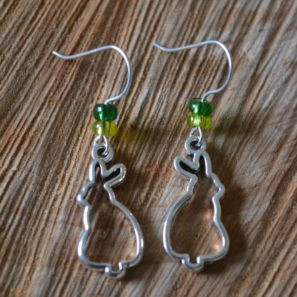 Hare earrings Woodland themed