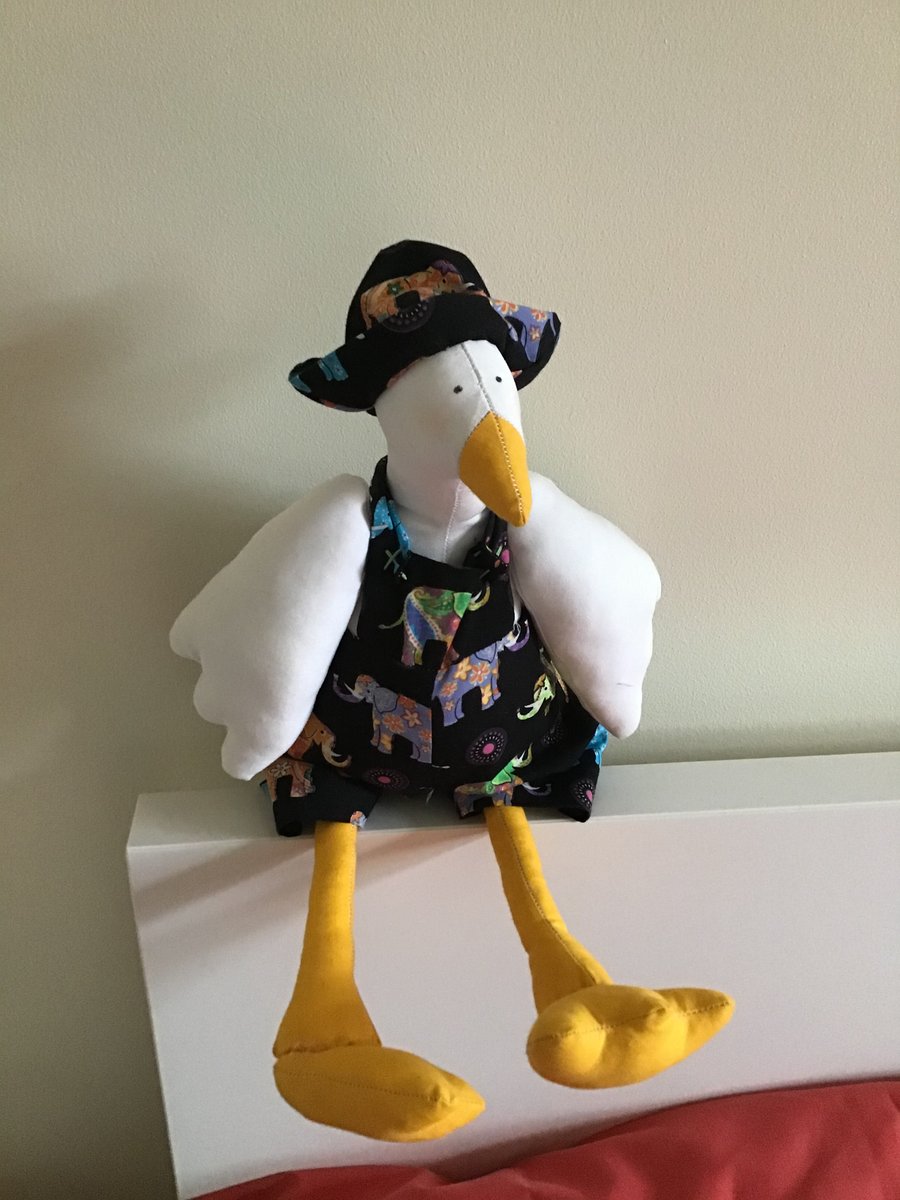 Large Duck with dungarees .Collectible 