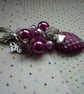 SHADES OF PINK AND SILVER HANDBAG CHARM. - Image 1