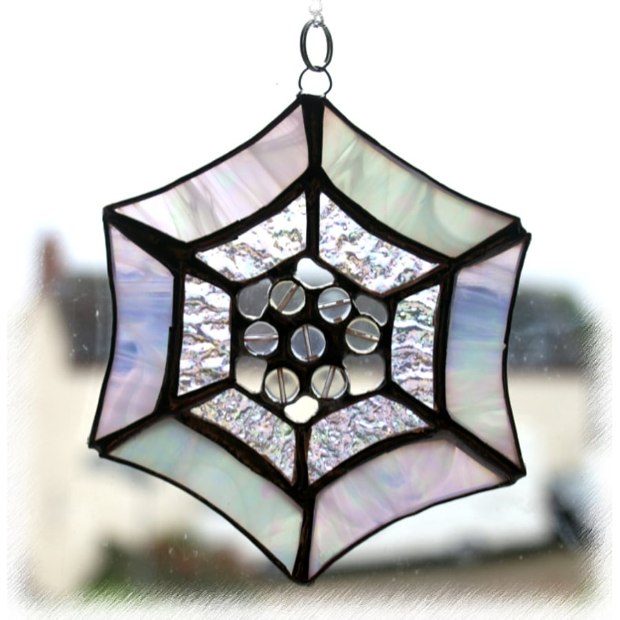 Web Suncatcher Handmade Stained Glass 