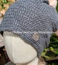 Crochet Slouch Beanie Hat (Grey) - Image 1