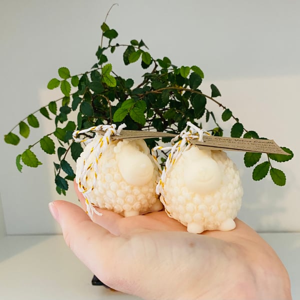 Nutcracker Scented Devon Sheep Votive Candle Pair Perfectly Imperfect