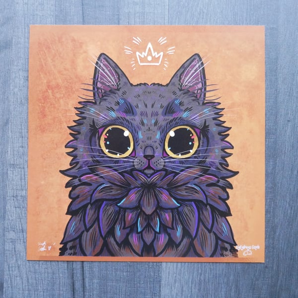 Black Cat 6 x 6 Print -SALE-