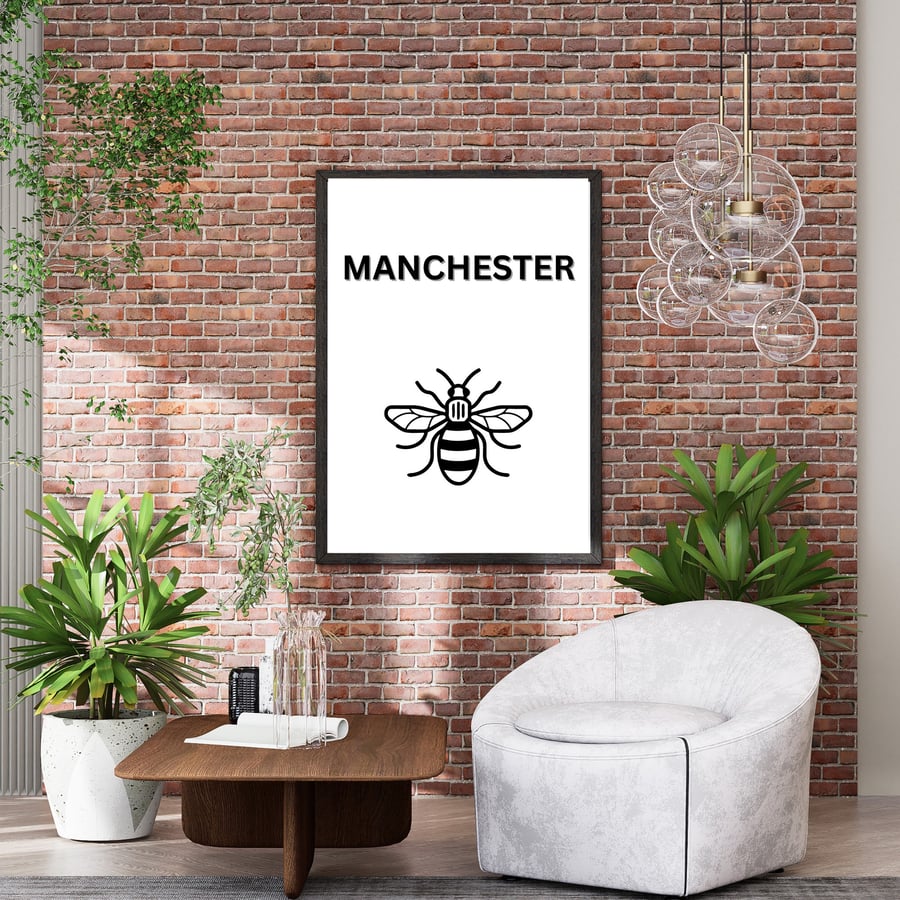 Funny Manchester wall art printed quotes 