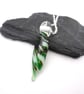 mint choccy chip glass droplet pendant necklace - Image 2